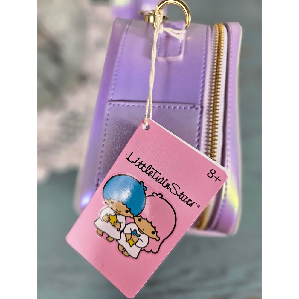 Loungefly Sanrio Little Twin Stars Carnival Crossbody Bag Purple SANTB1697 NEW - Picture 4 of 8